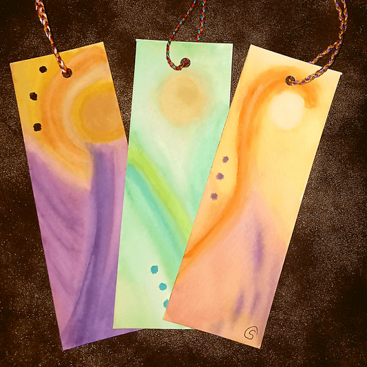 Abstract Angels Bookmark Set- Hand-Painted Watercolor Bookmarks