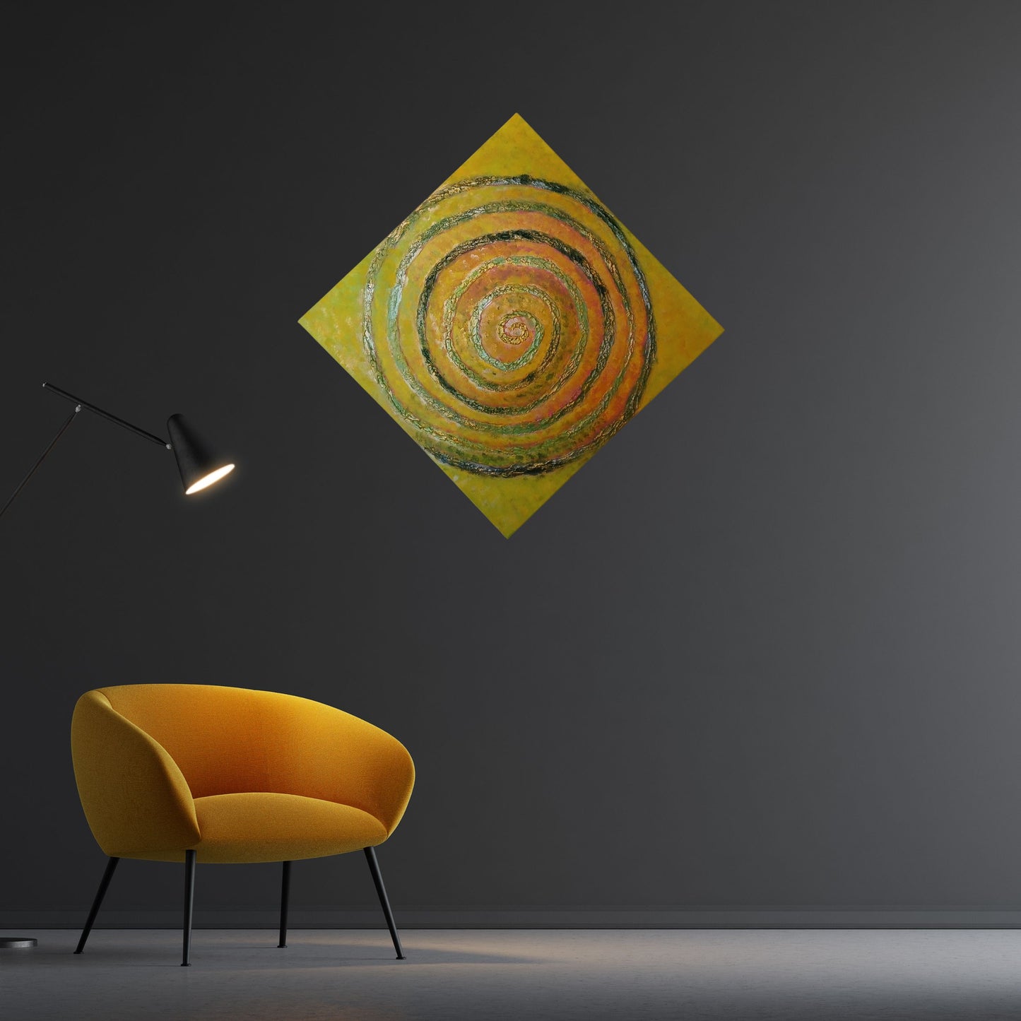 Energy Spiral – Acrylic Painting on Canvas (50 x 50 cm / 20 x 20 in)